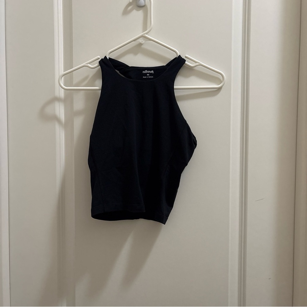 Allbirds Natural Form Run Tank Black Women’s Size XS Shelf Bra Crop Athletic